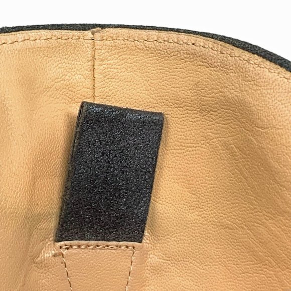 BELLE by Sigerson Morrison IMALI Solana Metallic Distressed Suede Riding‎ Boots - Picture 12 of 13